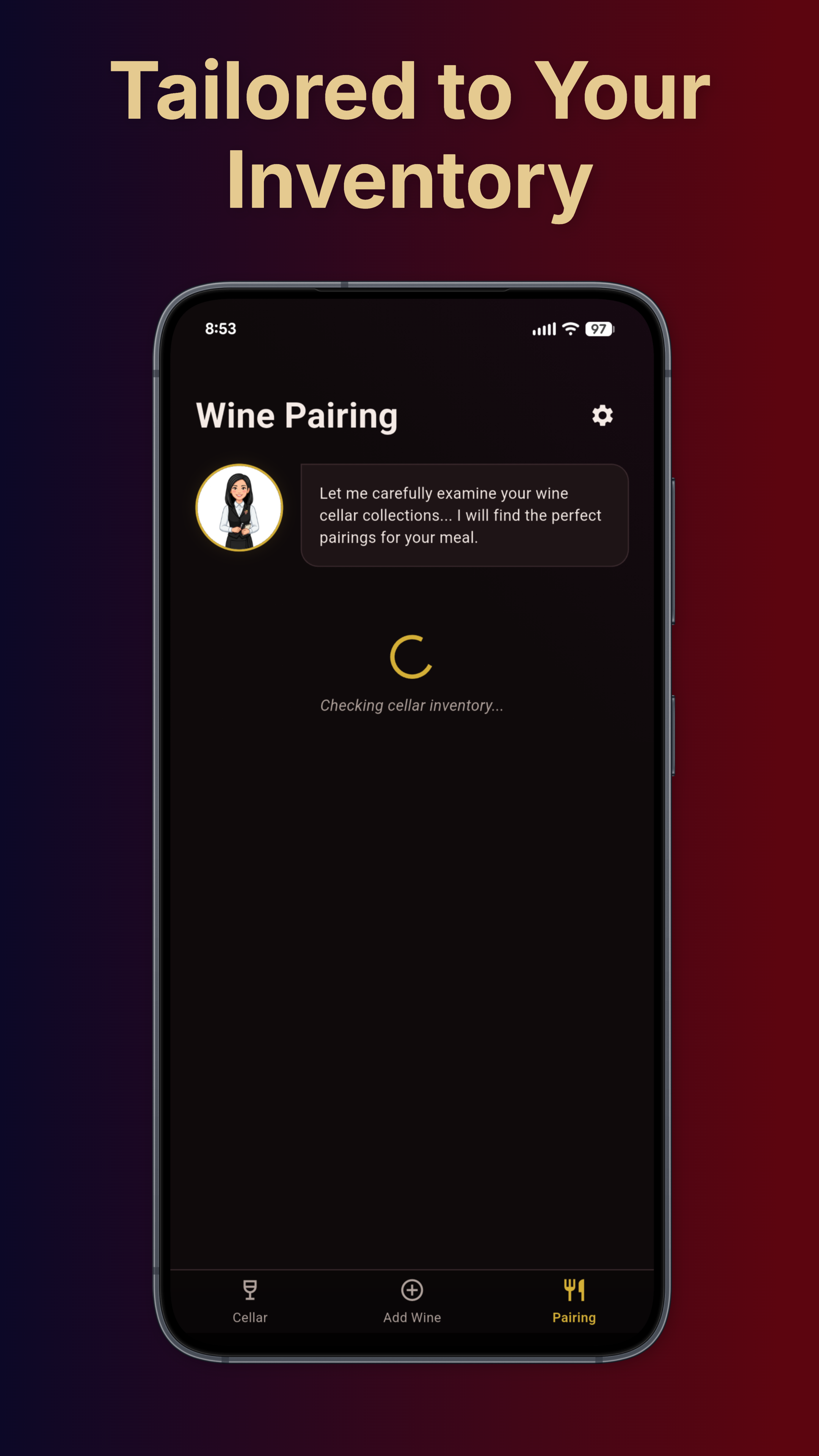 Sommlr Search & Filter Screen